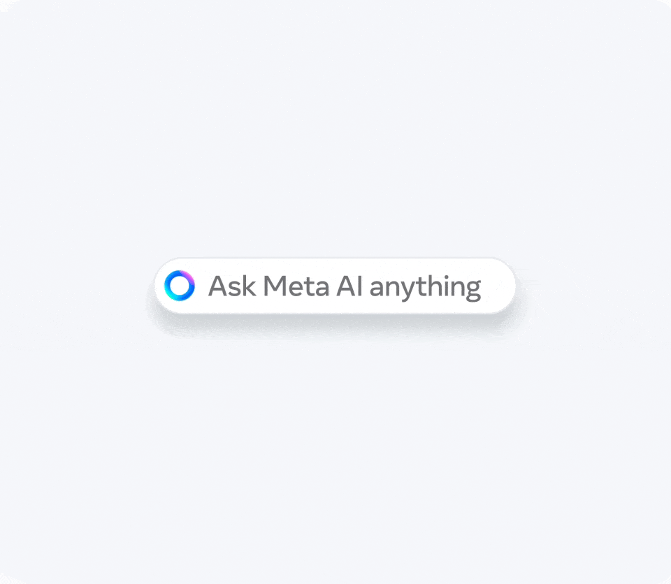 animated gif showing everything that meta AI can go when given a natural language prompt