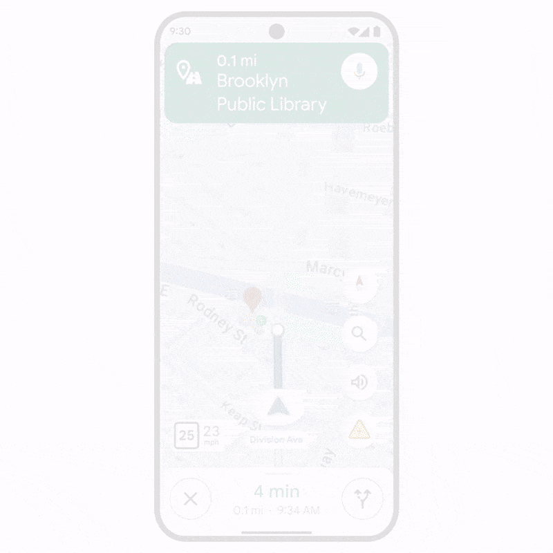 animated gif showing how the new icons for parking entrances will work