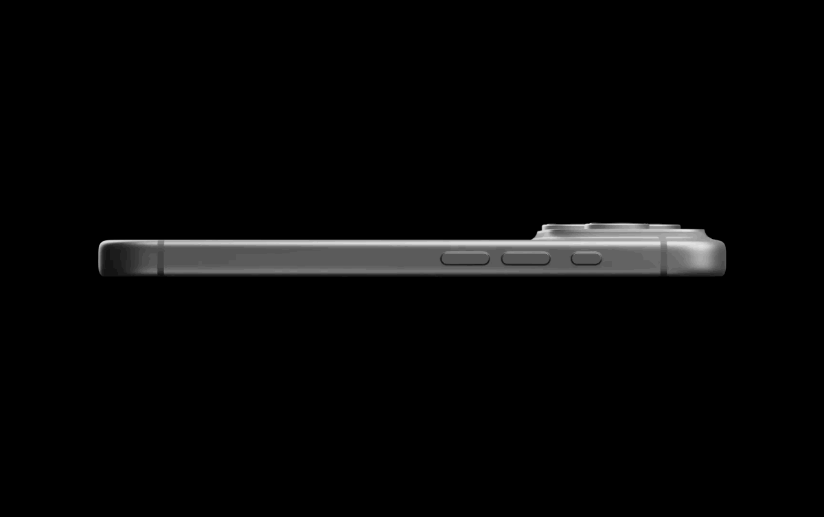 animated GIF showing iphone 17 Pro with glass on the front and back