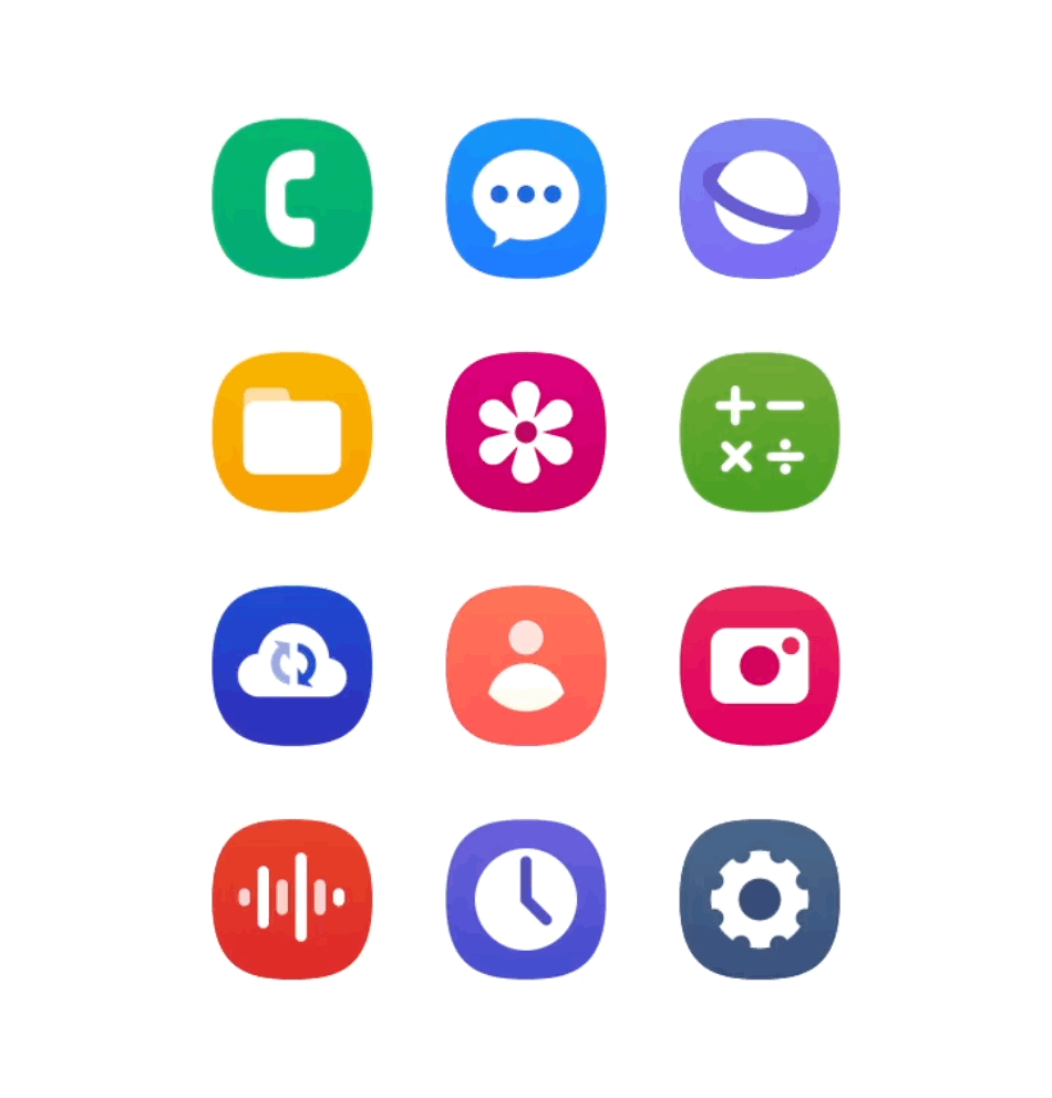 animated gif showing the evolution of the design between samsung one ui 6.0 and one ui 7.0 update