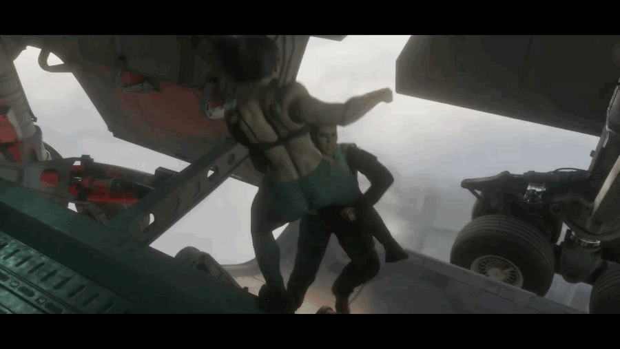 animated gif showing the grand theft auto 6 trailer action scenes