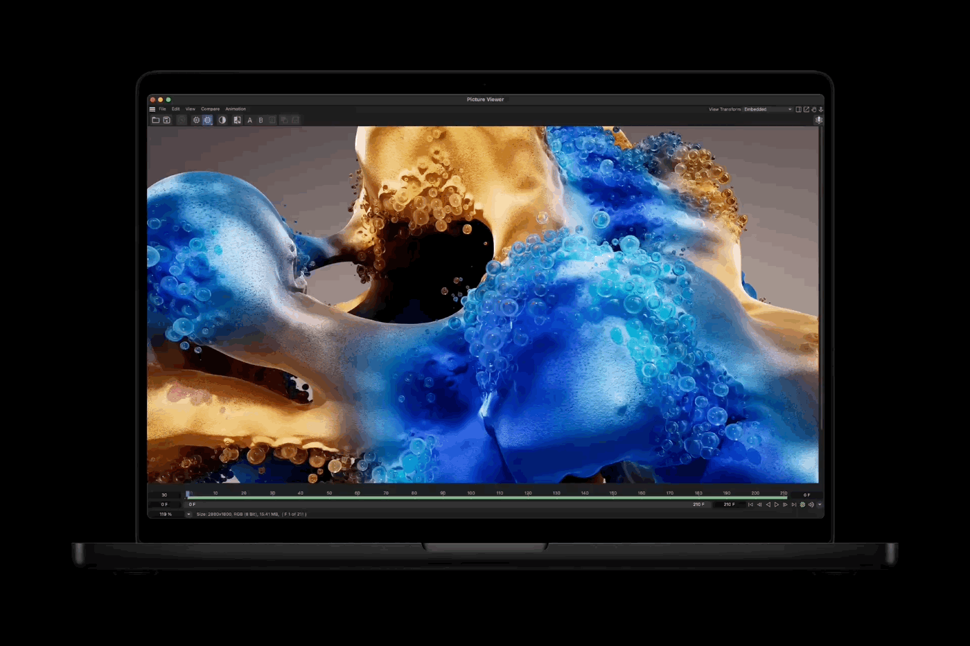 animated GIF showing the Liquid Retina XDR display on MacBook Pro