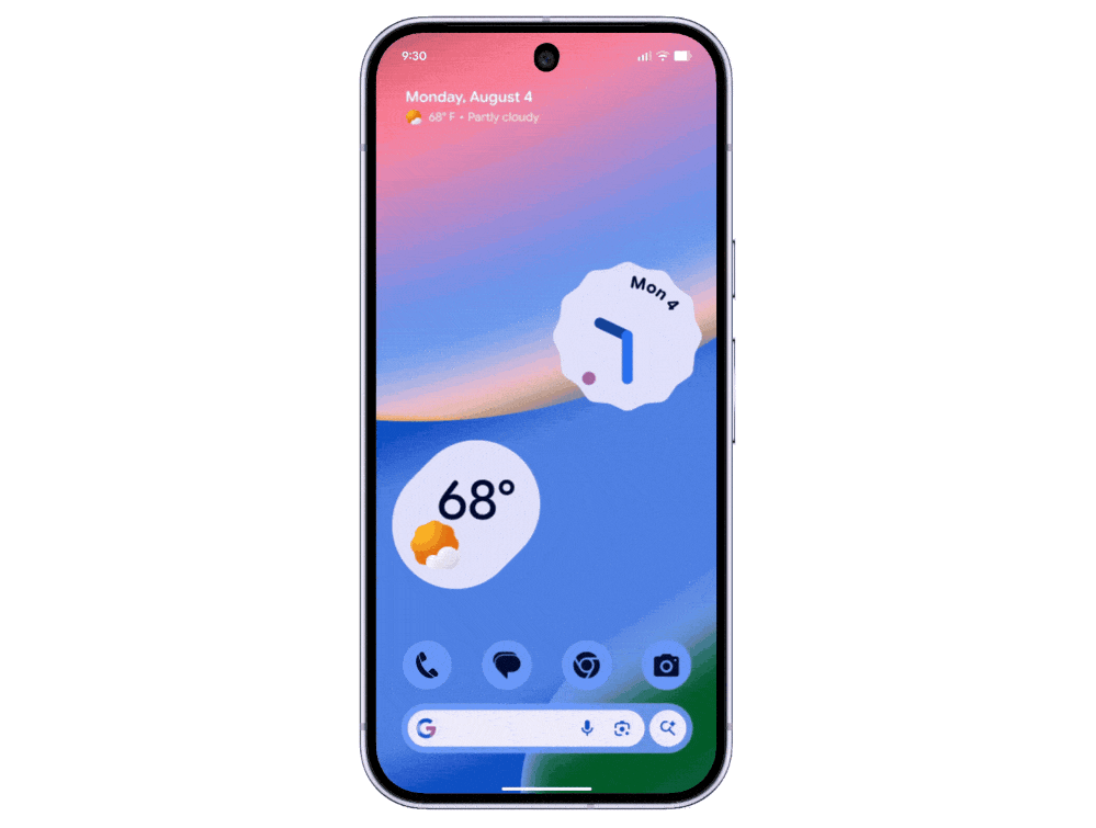 animated GIF showing the magic cue feature on Google pixel 10 in action