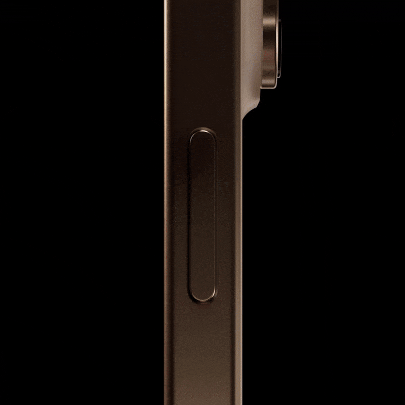 animated gif showing the new siri ai voice assistant animation that happens when you hold the power button