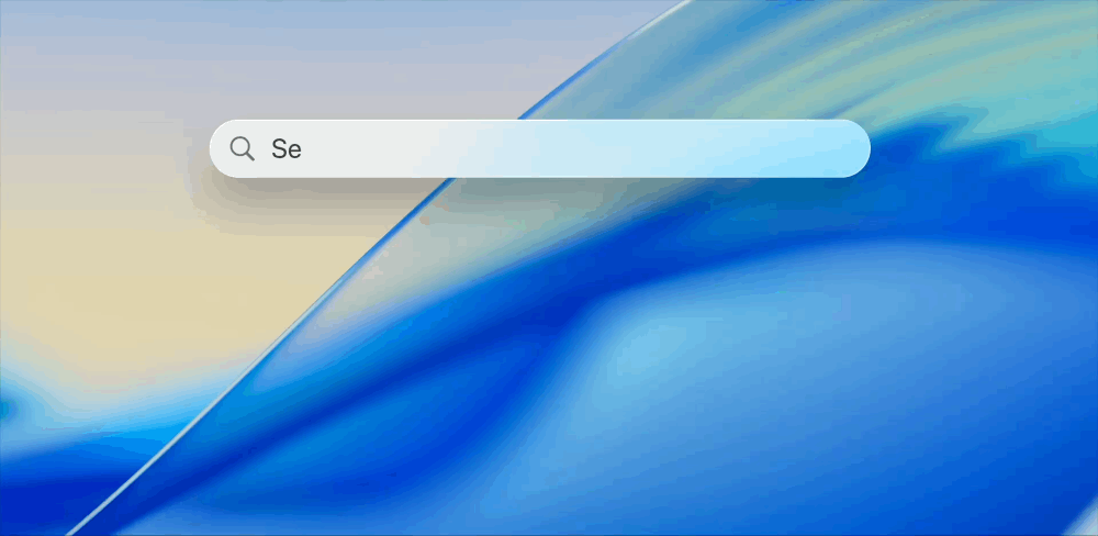 animated GIF showing the new Spotlight working