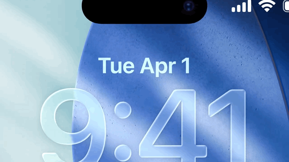 animated gif showing the specular highlights on the new lock screen