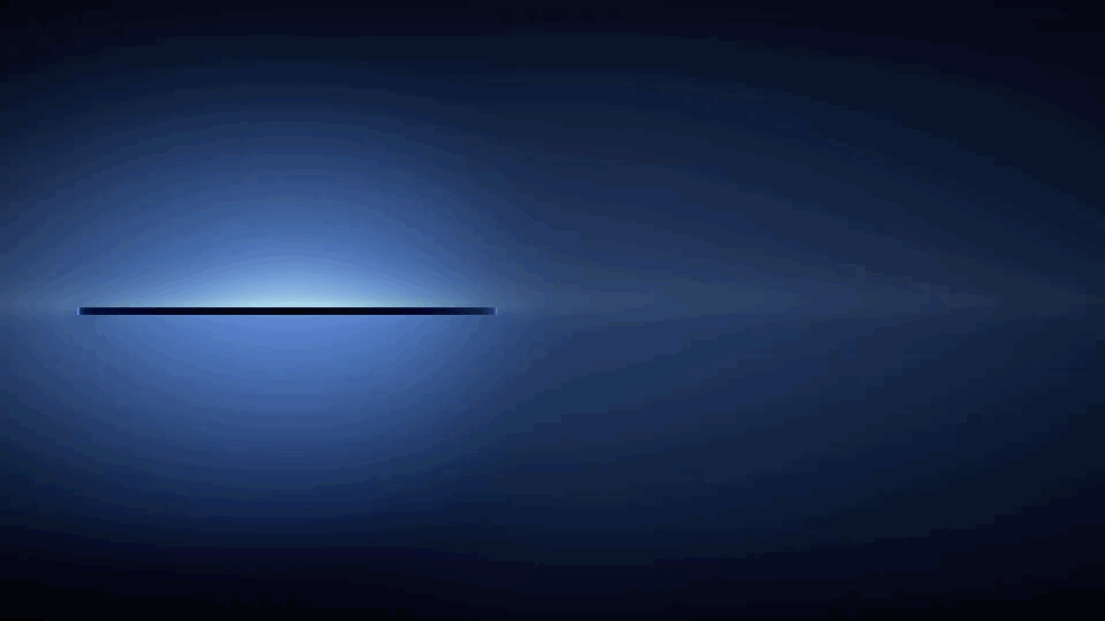 animated GIF showing two thin panels parting and twisting