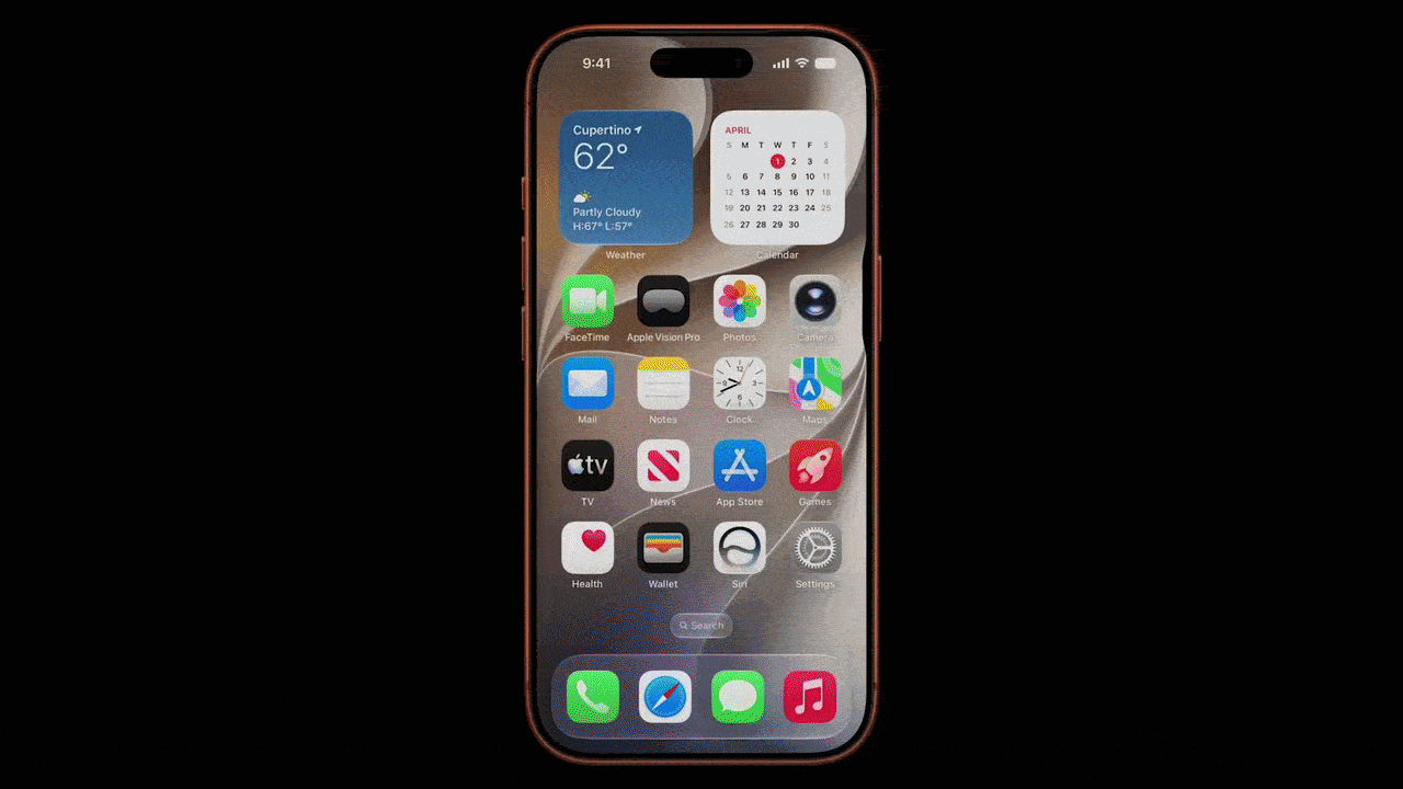 animation showing how the new Siri works