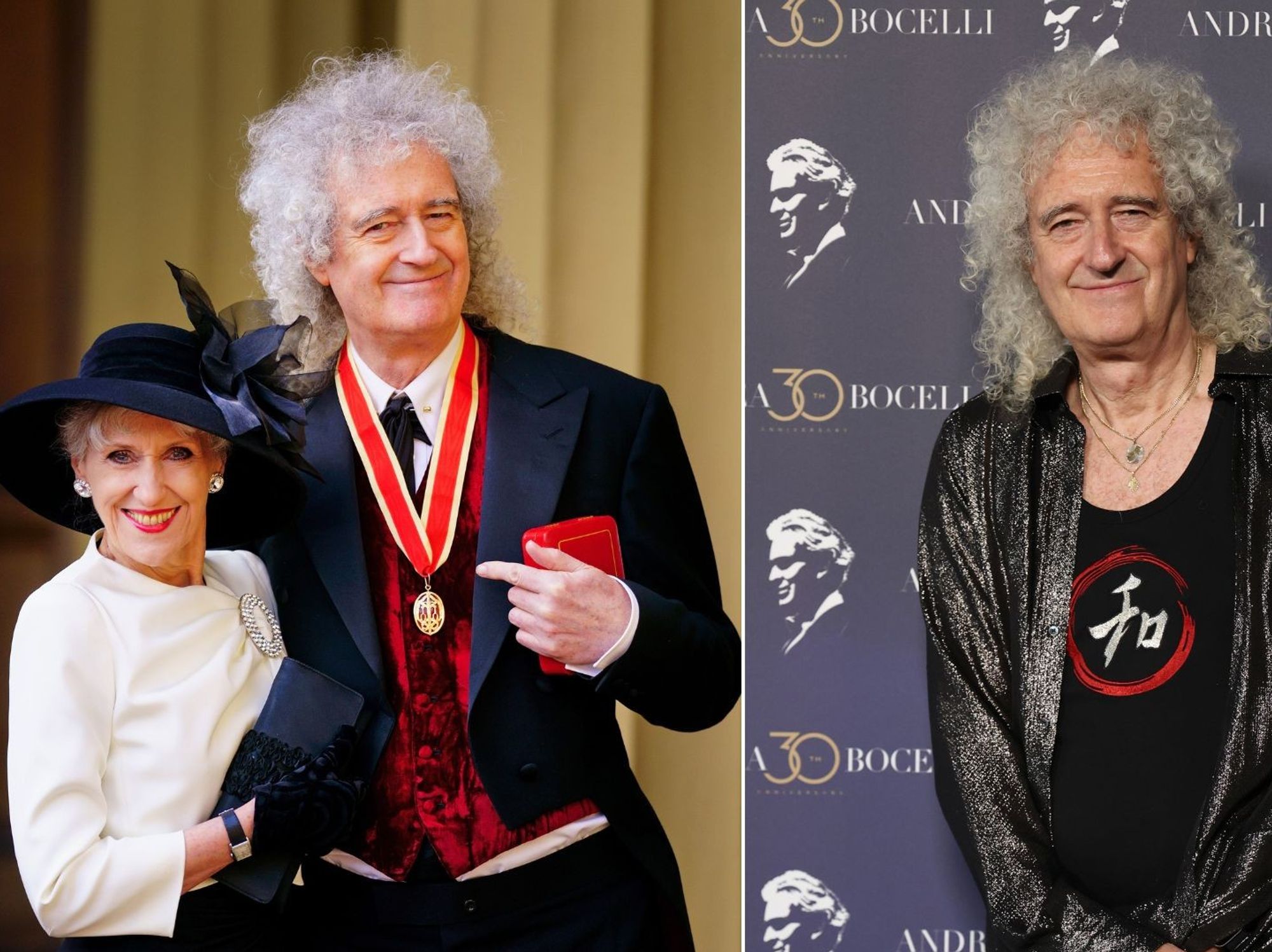 Anita Dobson and Brian May
