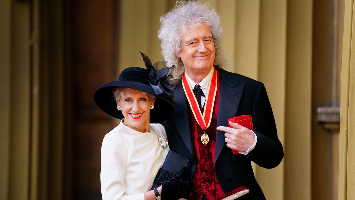 Anita Dobson and Brian May