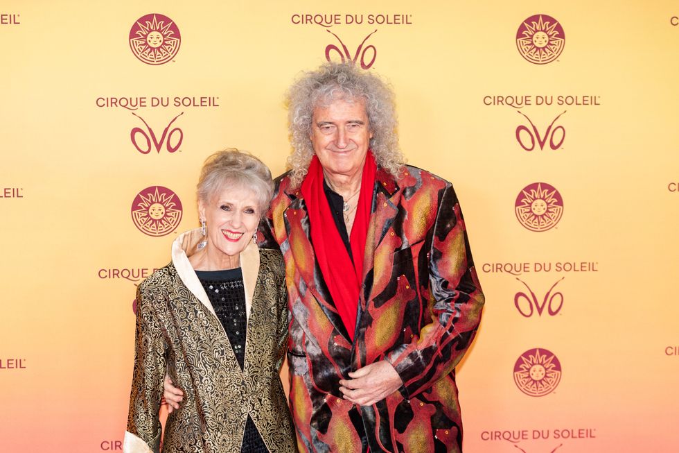 Anita Dobson and Brian May