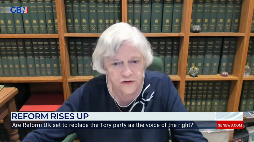 Ann Widdecombe appears on GB News