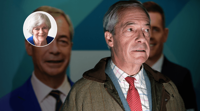 Ann Widdecombe (left), Nigel Farage (right)