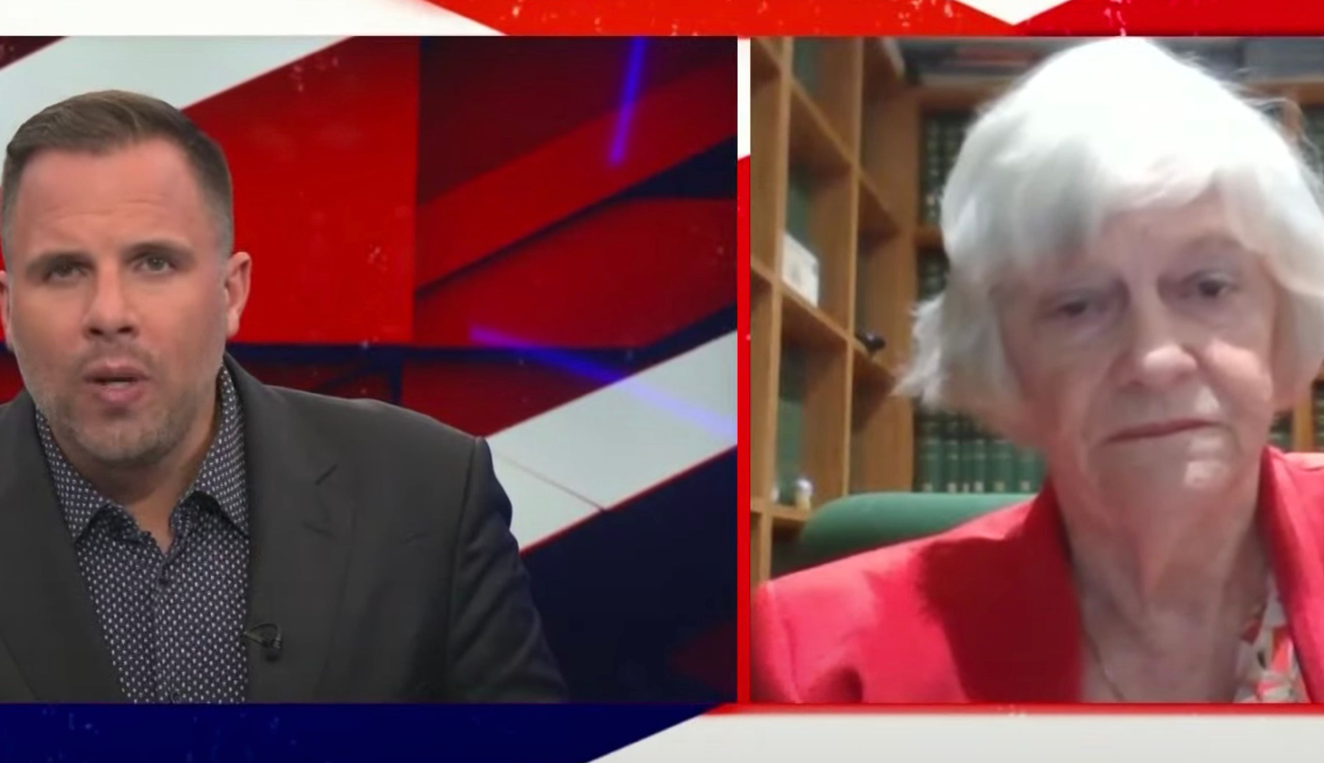 Ann Widdecombe speaking to Dan Wootton