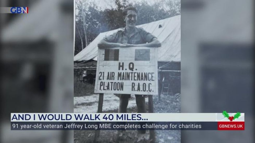91-year-old veteran completes 40-MILE walking challenge to raise funds for armed forces