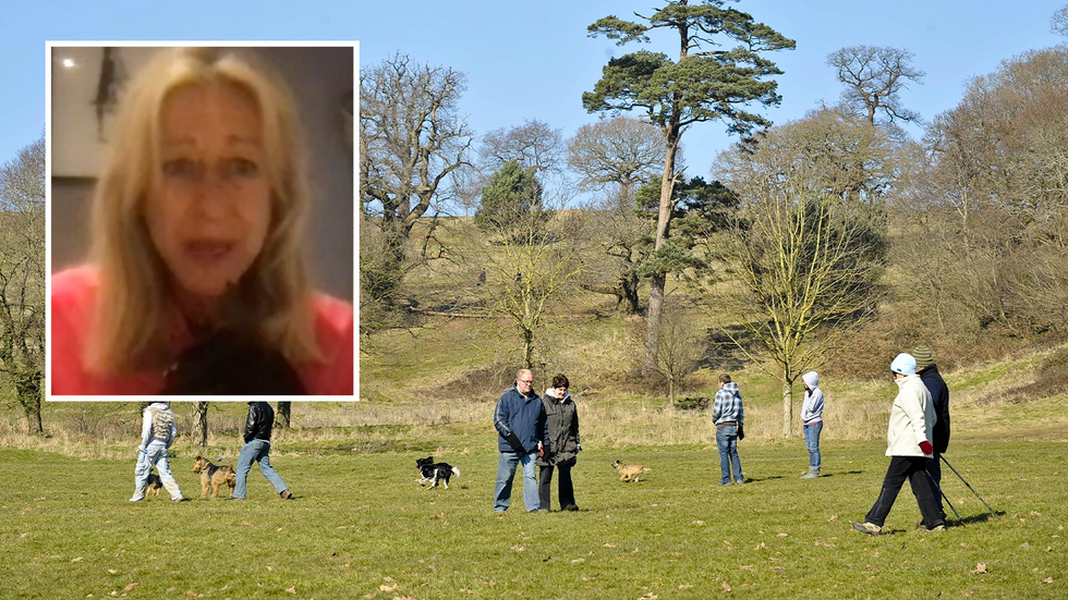 Anna Webb and dog walkers