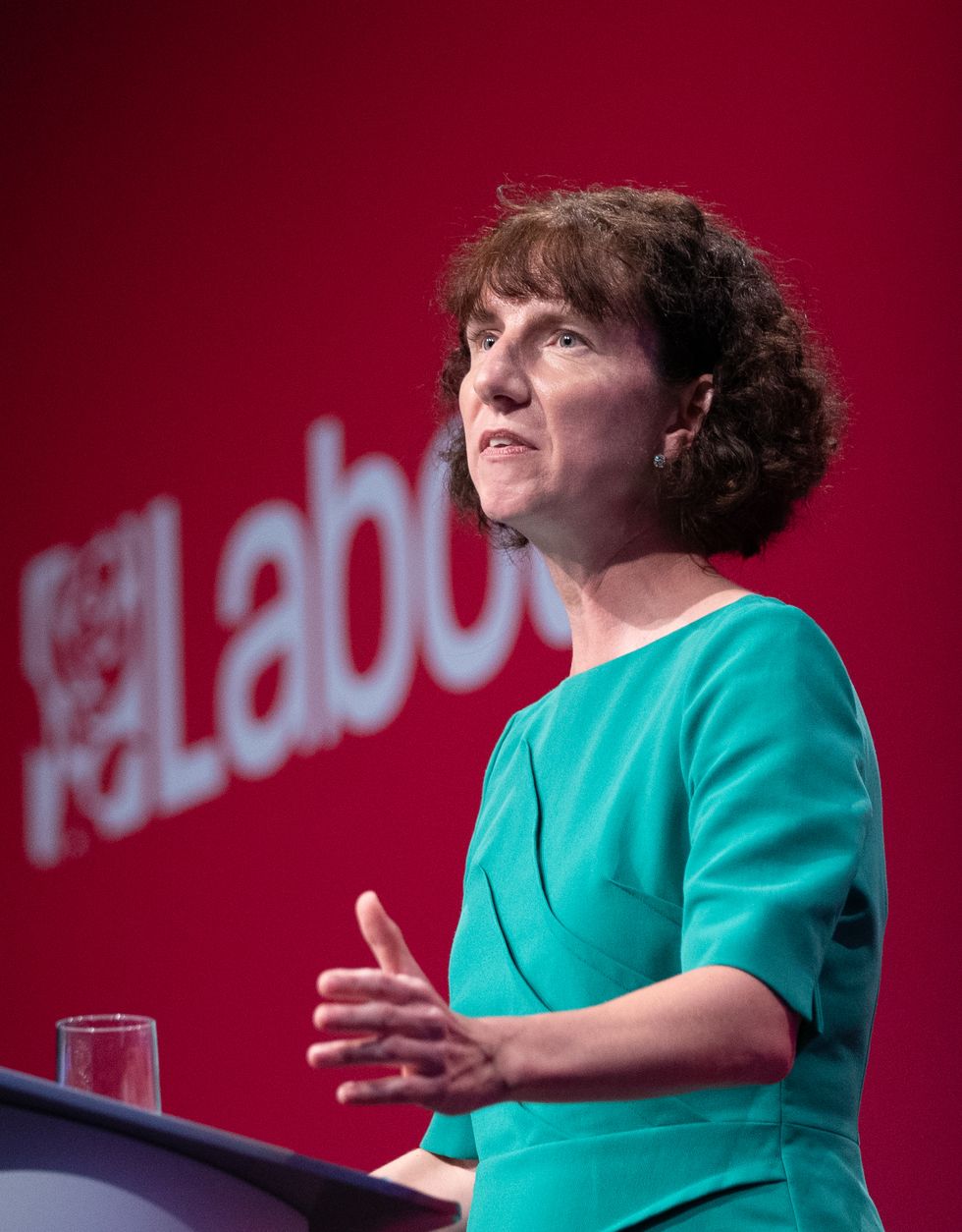 Anneliese Dodds speaking at the Labour Party conference.