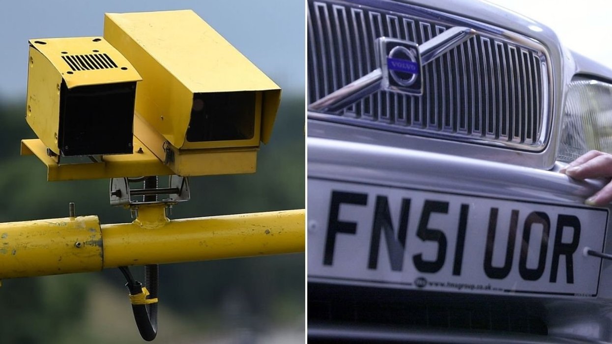 ANPR camera and a number plate