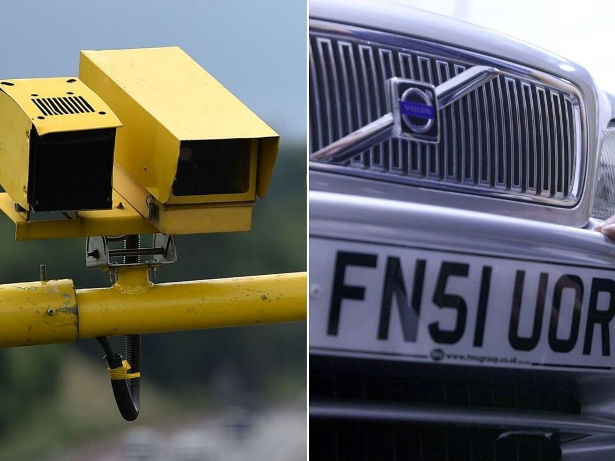 ANPR camera and a number plate