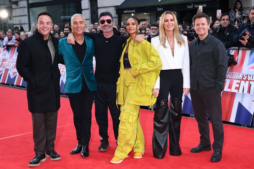 Ant McPartlin, Bruno Tonioli, Simon Cowell, Alesha Dixon, Amanda Holden and Dec Donnelly