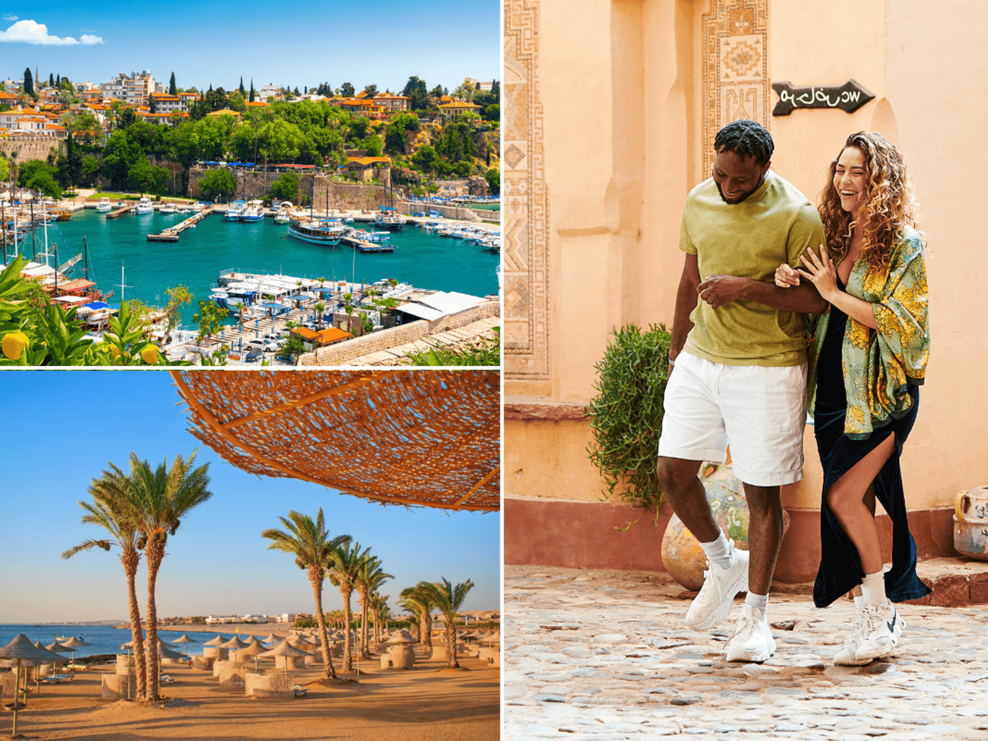 Antalya, Turkey / Beach at Egypt's Red Sea / Couple on holiday