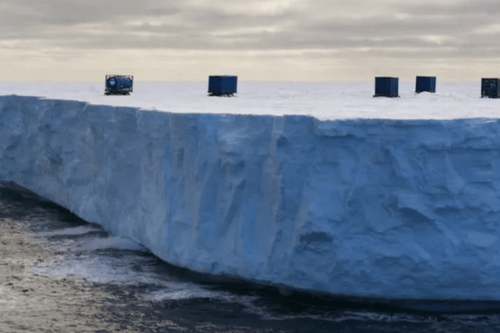 Antarctica shipping containers