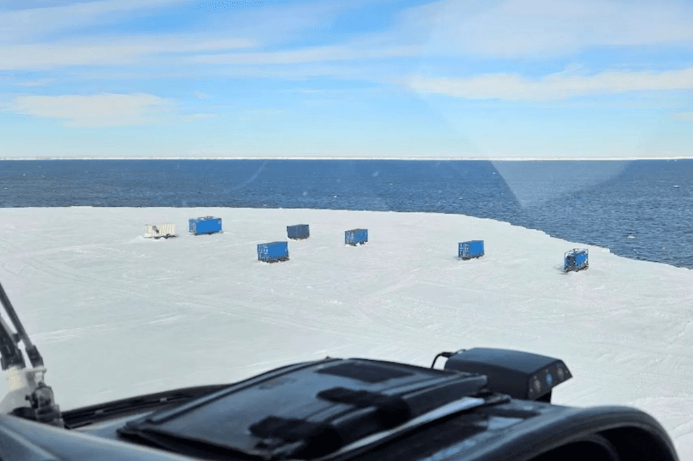 Antarctica shipping containers