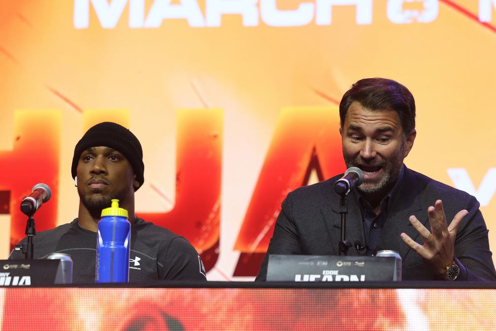 Anthony Joshua and Eddie Hearn