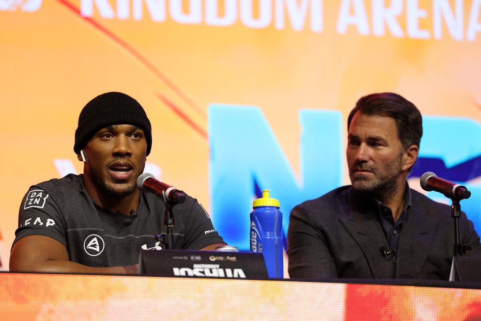 Anthony Joshua and Eddie Hearn