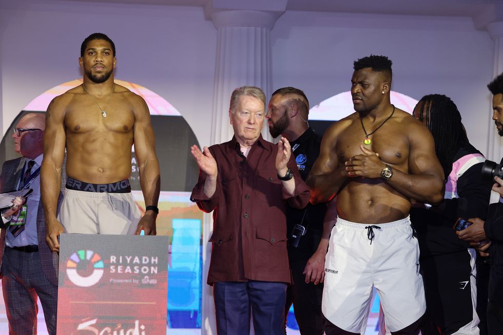 Anthony Joshua and Francis Ngannou