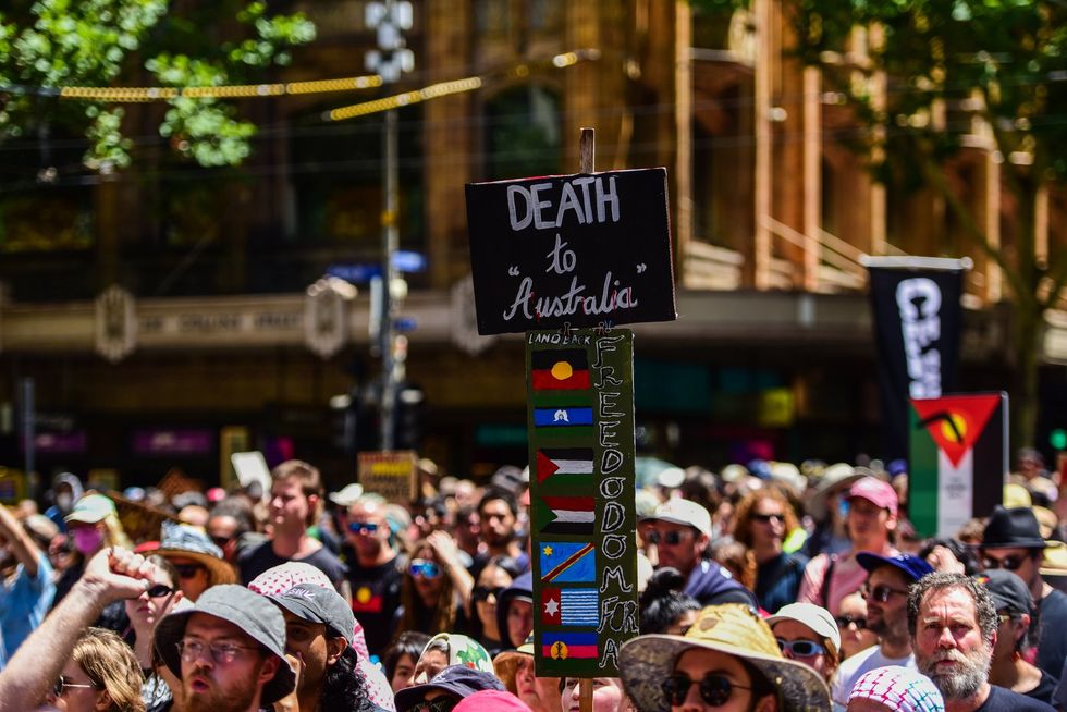 Anti-Australia Day protestors