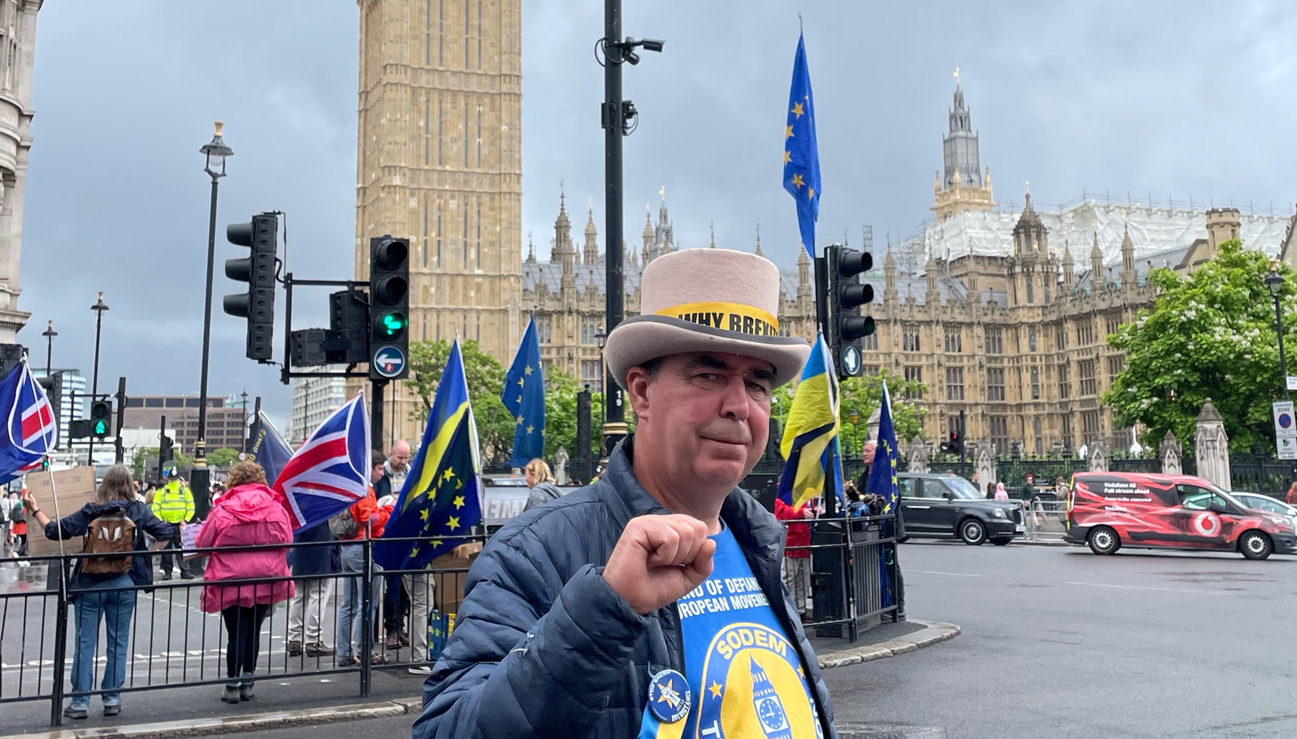 Anti-Brexit protester Steve Bray has been vocal in his opposition to the Prime Minister