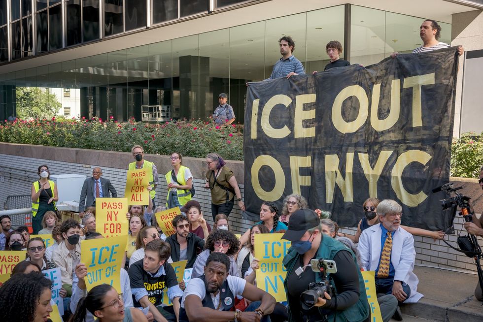 Anti-ICE protestors in NYC