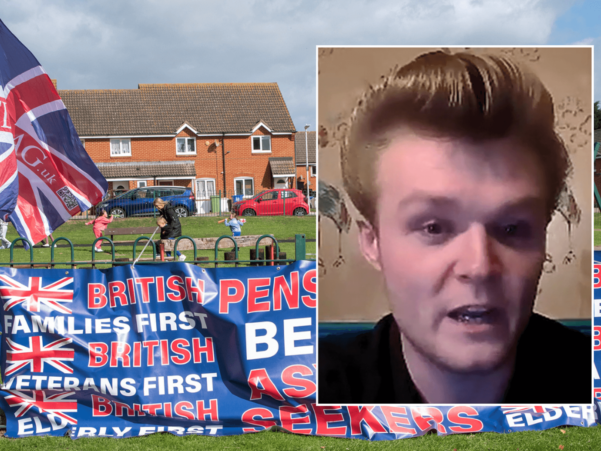 Anti-migrant protest in Faversham; Dylan Kirk