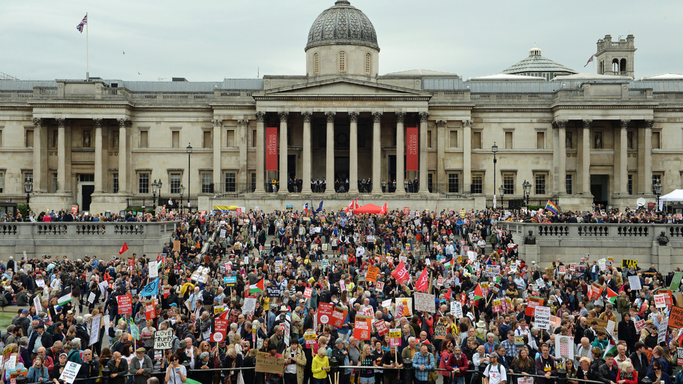 Anti-Trump protest in Trafalgar Square