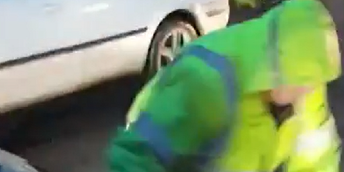 NextImg:Anti-Ulez protester left on crutches after being hit by camera van