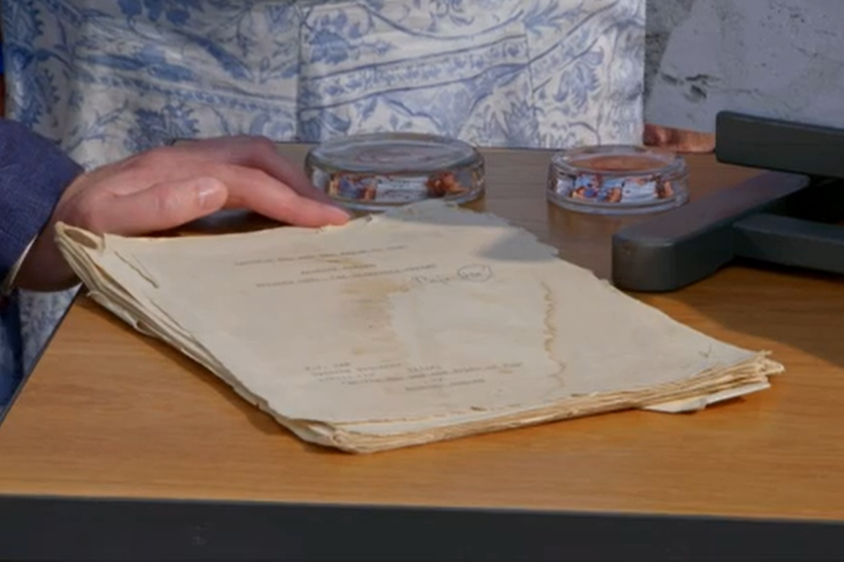 Antiques Roadshow script