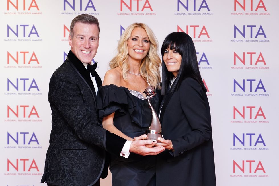 Anton du Beke, Tess Daly and Claudia Winkleman