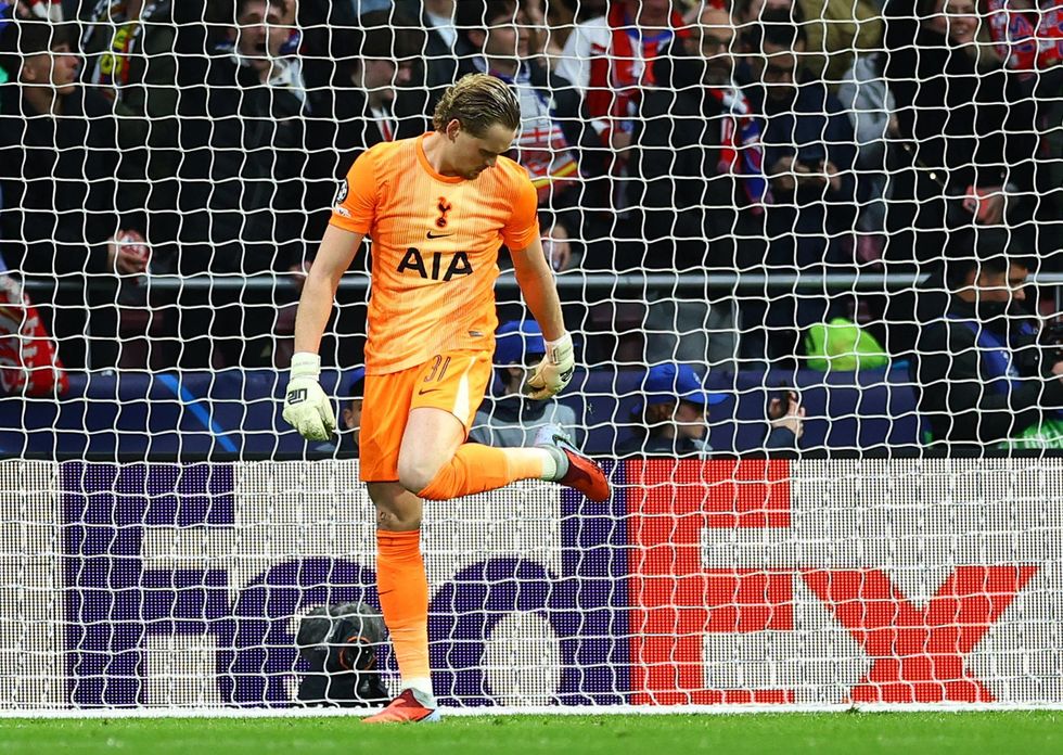 Antonin Kinsky made two shocking errors after 15 minutes against Atletico Madrid as Spurs went 3-0 down
