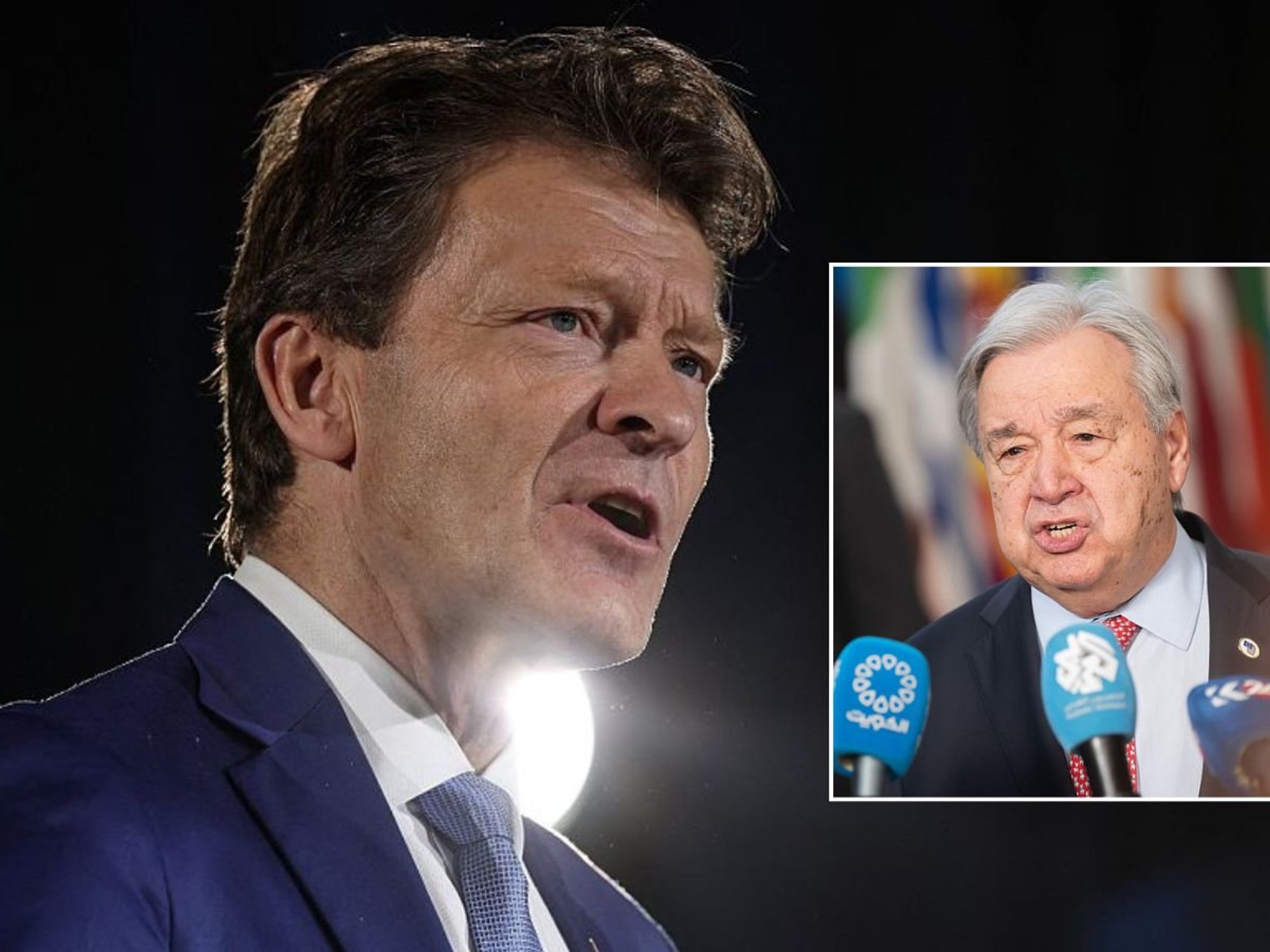 António Guterres and Richard Tice