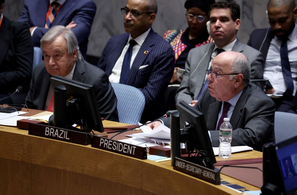Antonio Guterres at the UN security council meeting