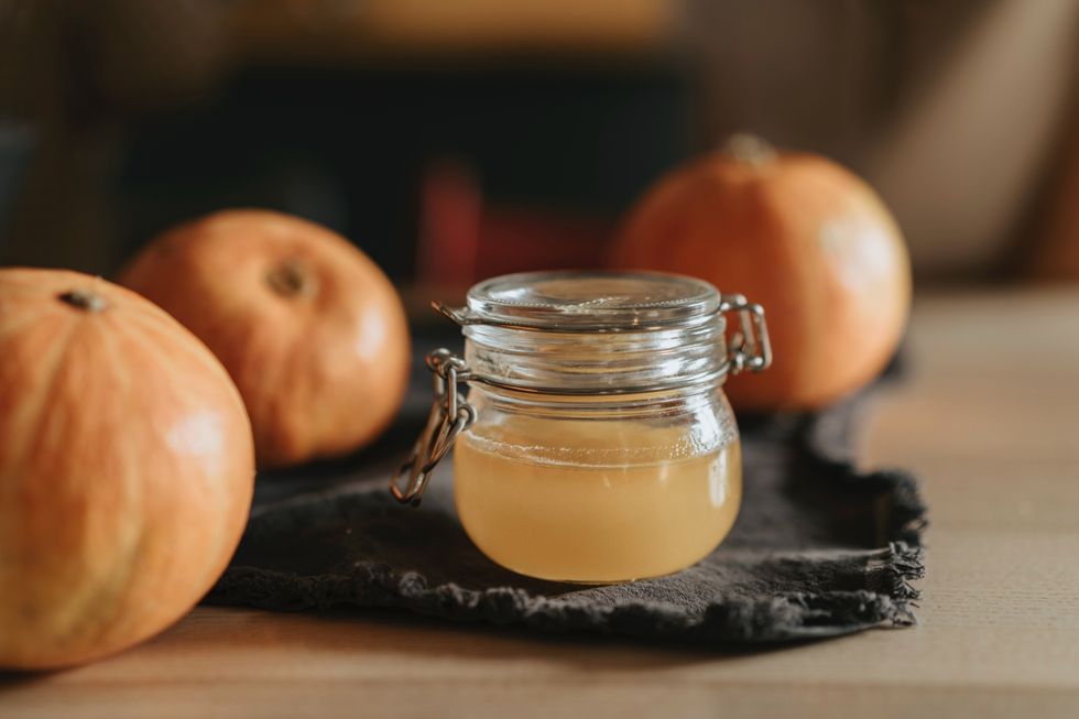 Apple cider vinegar in jar