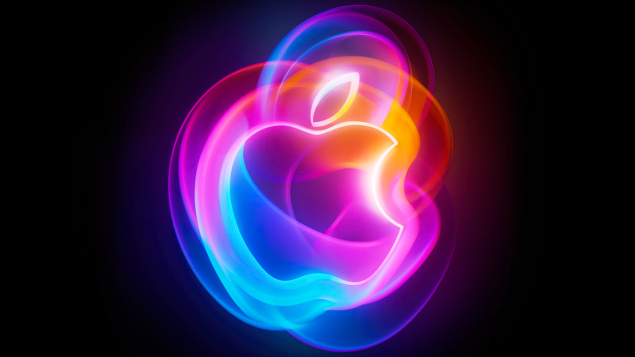 apple logo from the its glowtime event invitiation