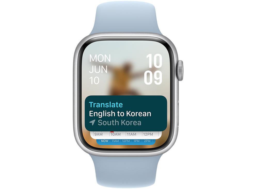 apple watch with the new translation widget showing in the smart stack on watchOS 11