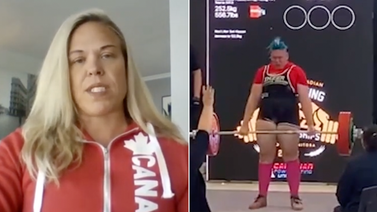April Hutchinson and trans athlete Ann Andres