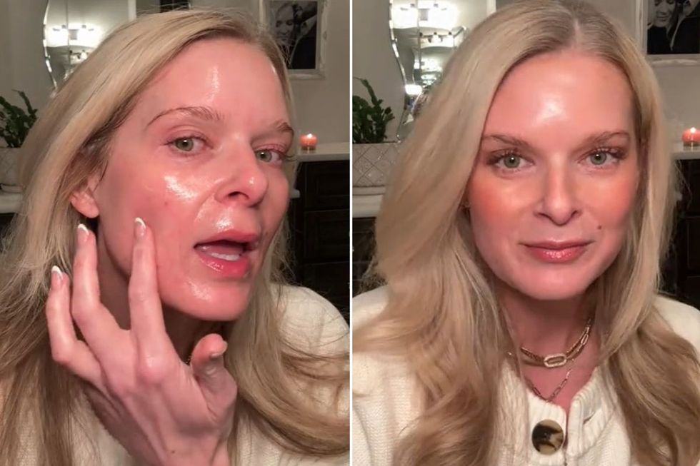 ARANTHA APPLYING SKIN CARE