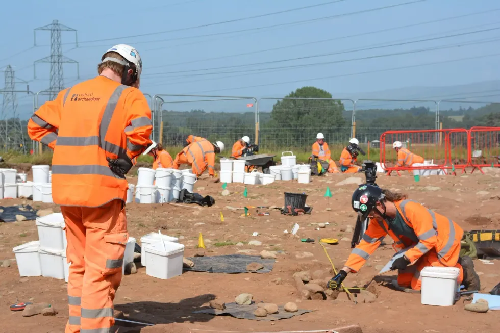 Archaeologists at A66