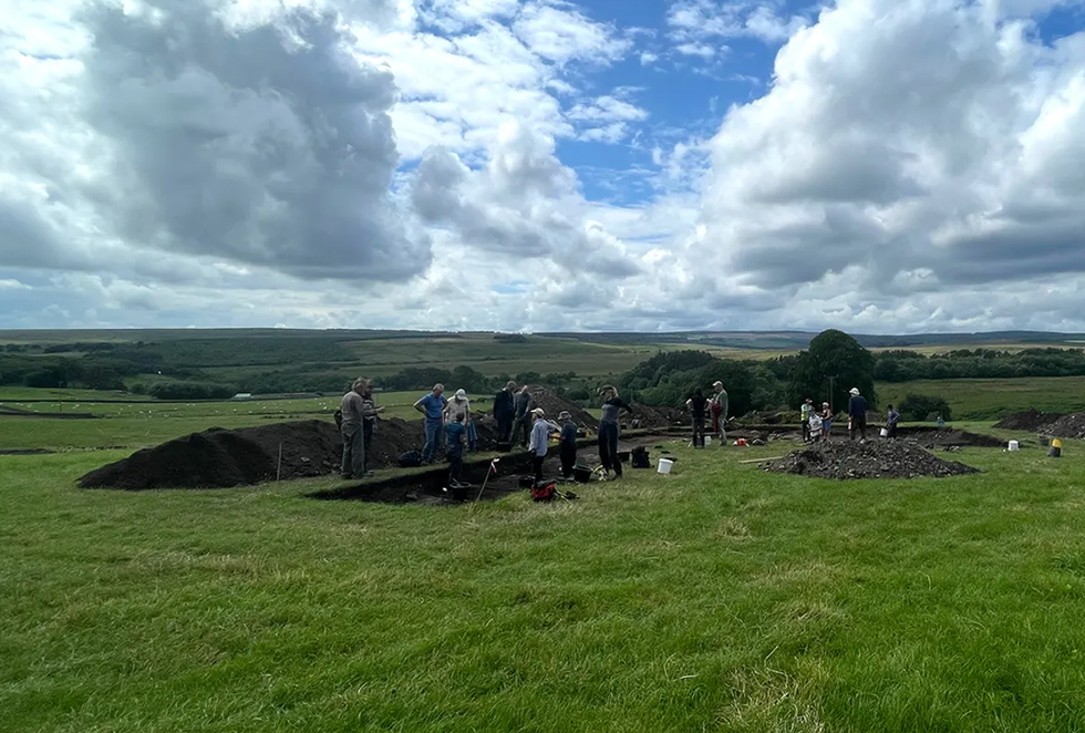 Archaeologists at the Roman fort