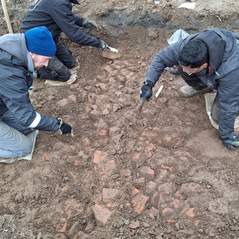 Archaeologists at Velzeke site