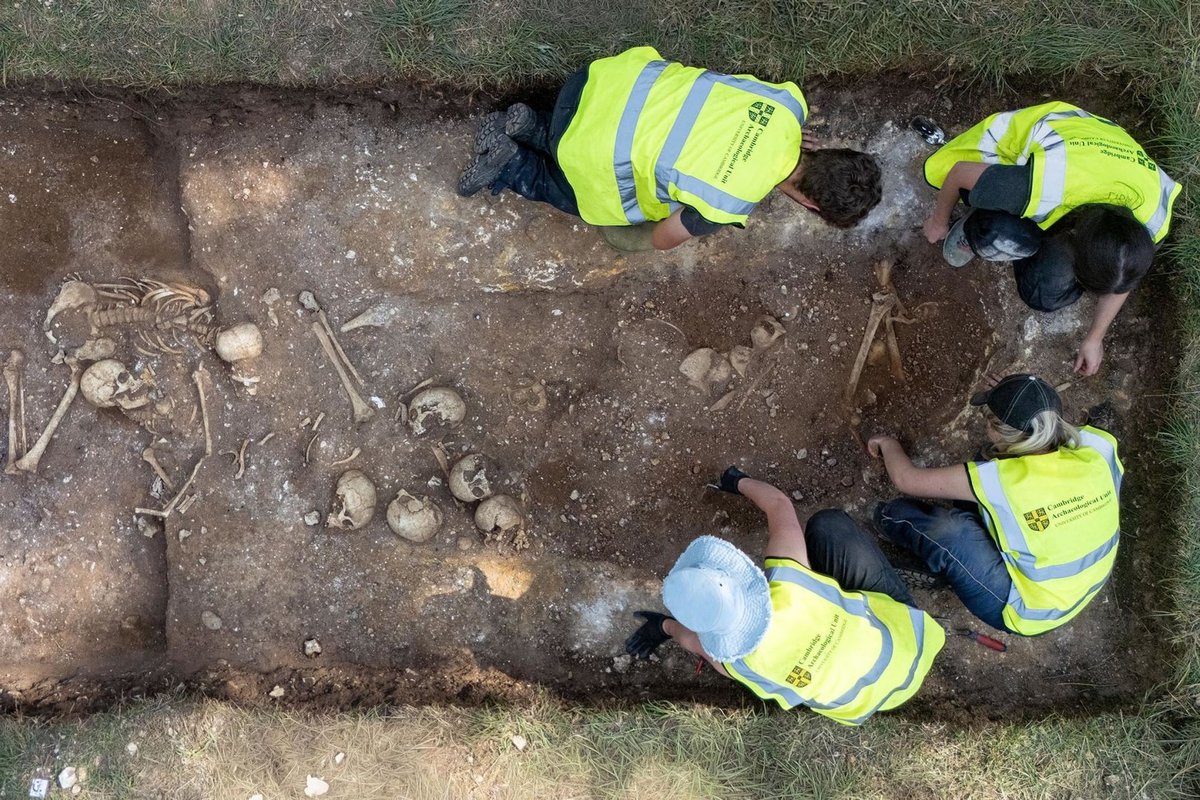 Archaeologists discover Viking 'execution pit' in Britain filled with remains of 10 people